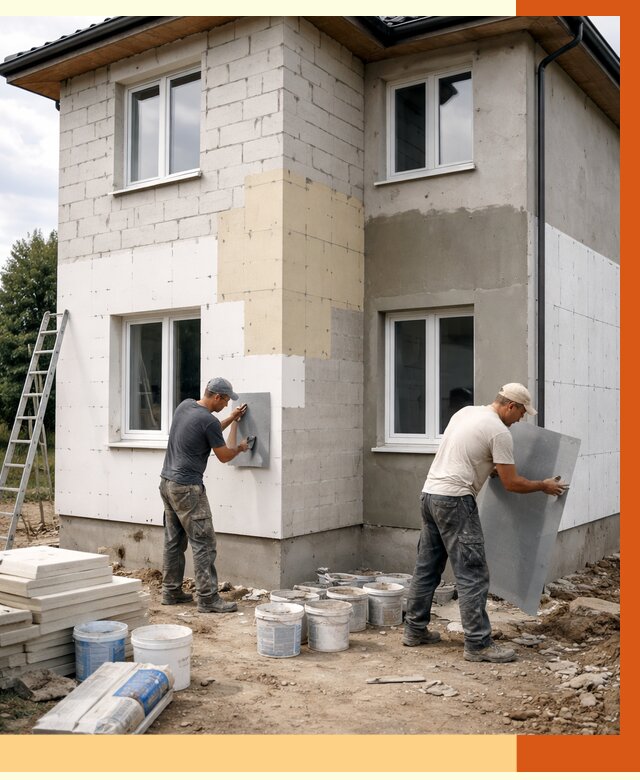 Утепление дома из газобетона в Новосибирске от 4270 руб./м² — заказать у ТепломастерНвс