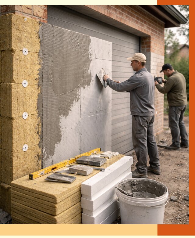 Утепление гаража снаружи в Новосибирске от 4270 руб. за м2 — наружное утепление под ключ | ТепломастерНвс