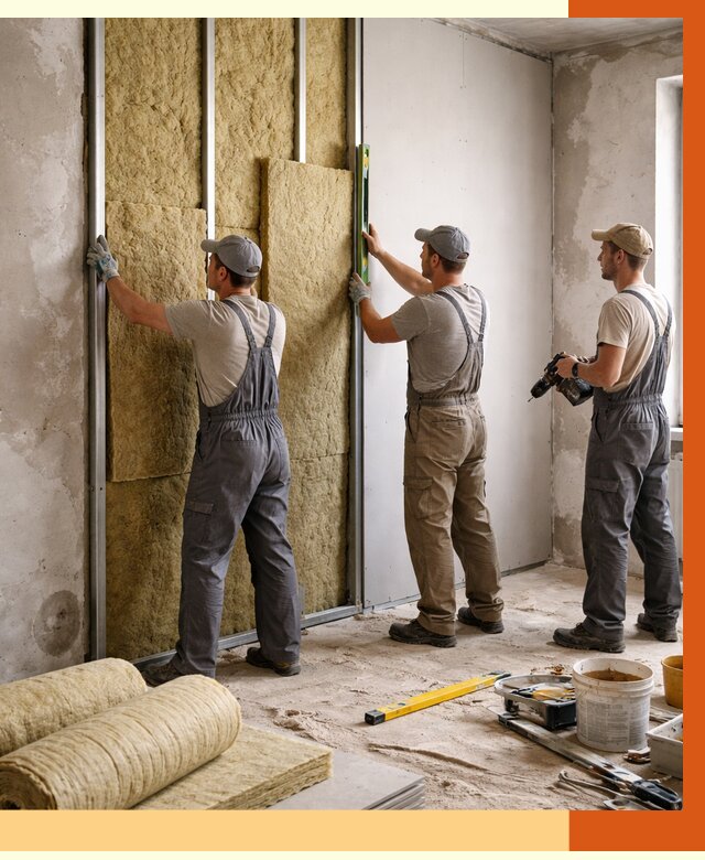 Утепление стен изнутри в Новосибирске от 2287 руб/м² под ключ | ТепломастерНвс