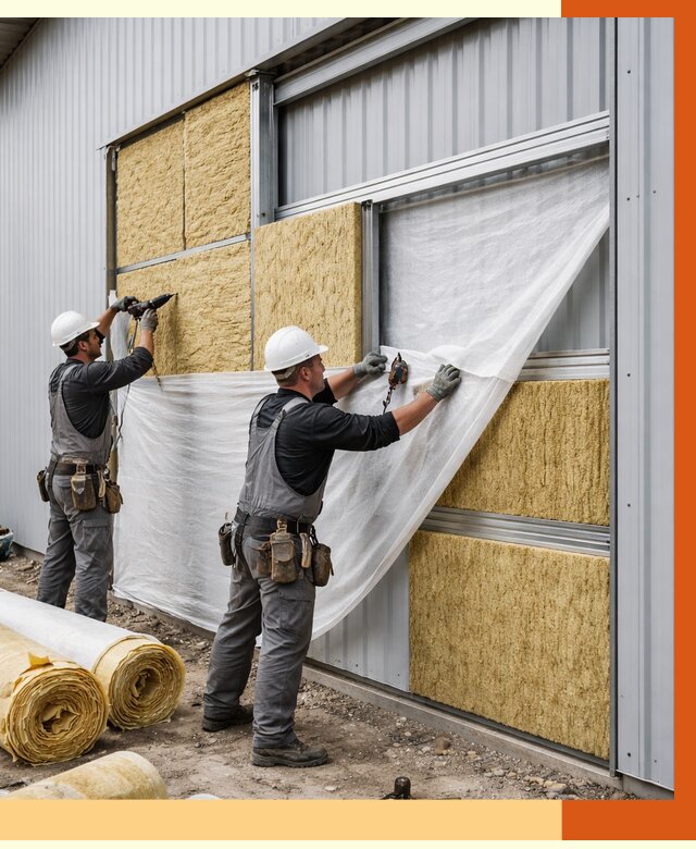 Утепление металлического склада в Новосибирске от 4575 руб/м2 — комплексное утепление под ключ | ТепломастерНвс