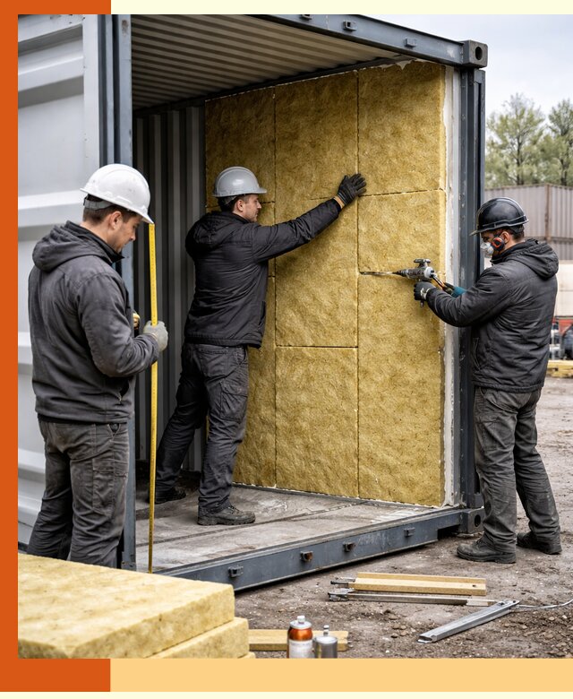 Утепление морского контейнера в Новосибирске: надежная теплоизоляция и защита
