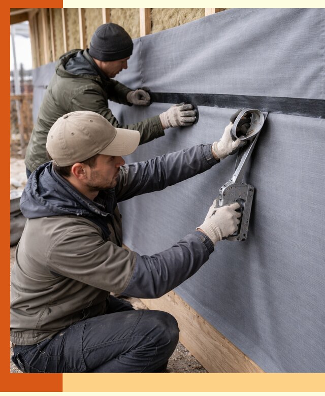 Монтаж ветроизоляции зданий и конструкций в Новосибирске